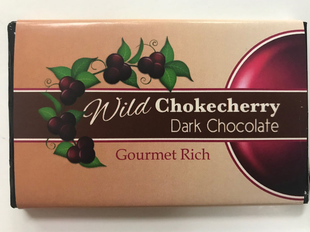 Wild Chokecherry Dark Chocolate Bar